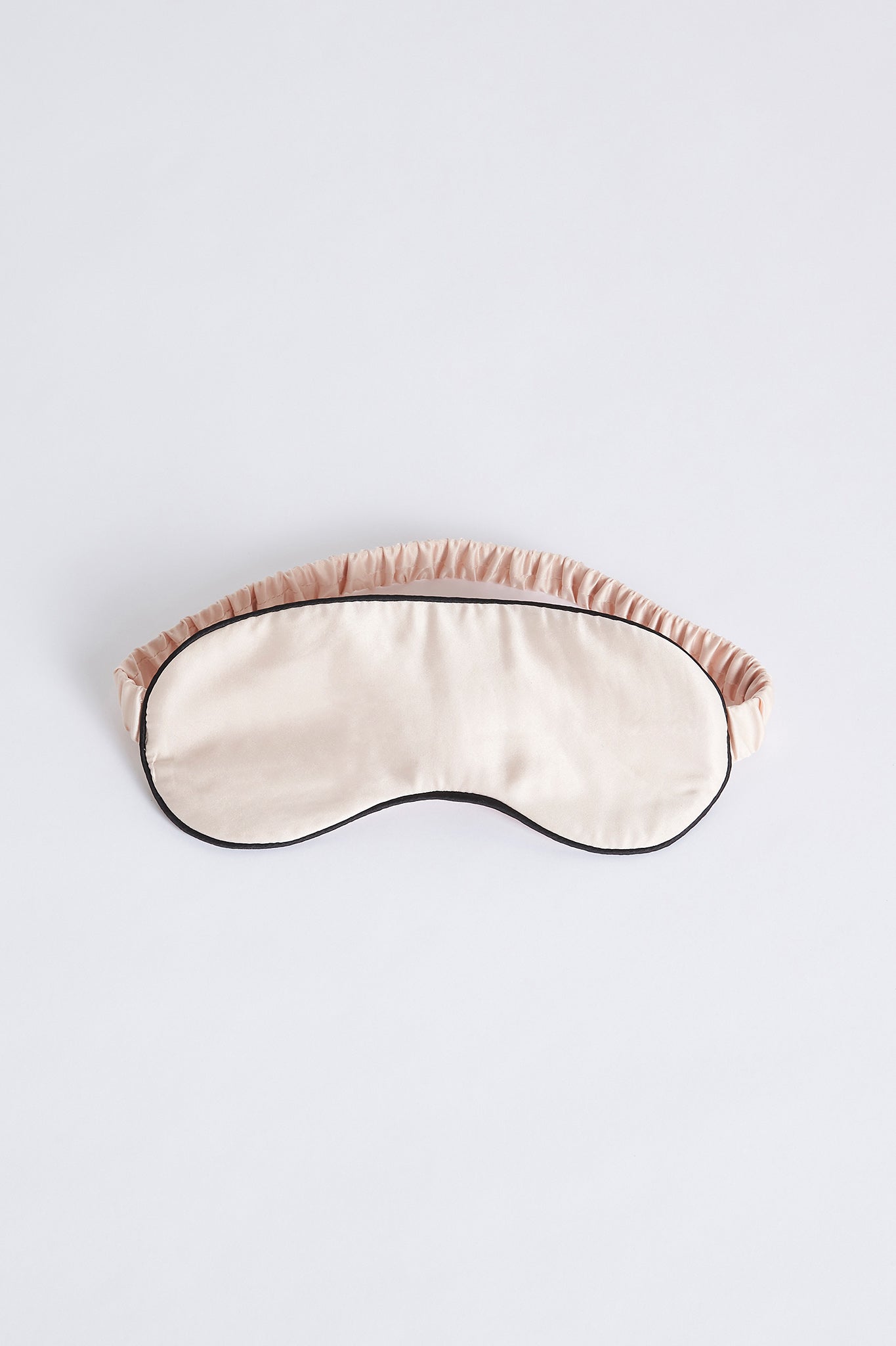 Satin Eye Mask Blush With Black Piping | Homebodii