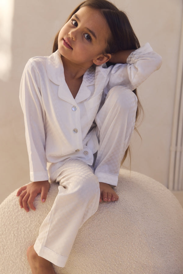 Gigi Kids Long Pyjama - White *Final Sale*