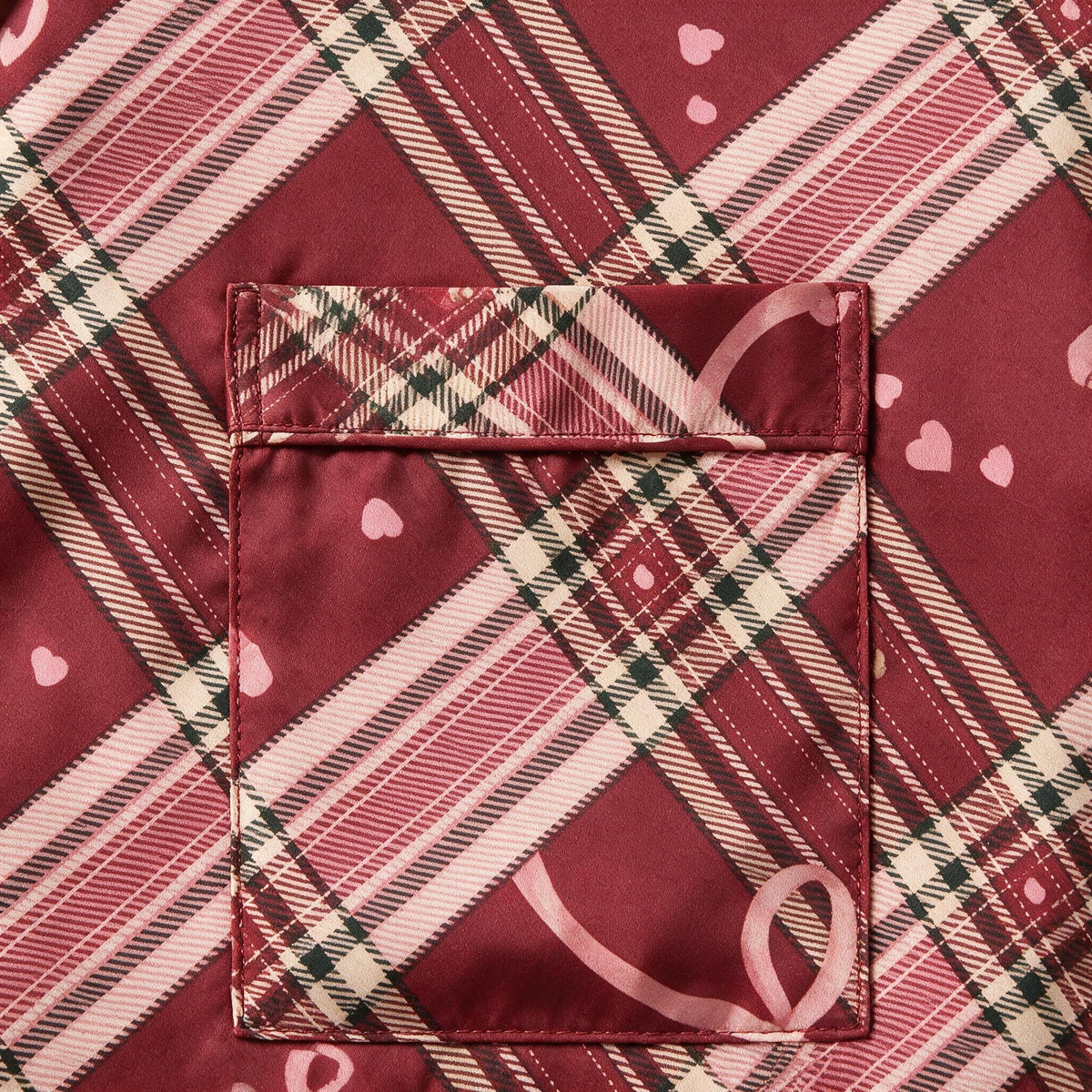 Coco Teddy Tencel Christmas Pyjamas Kids - Burgundy | Limited Edition