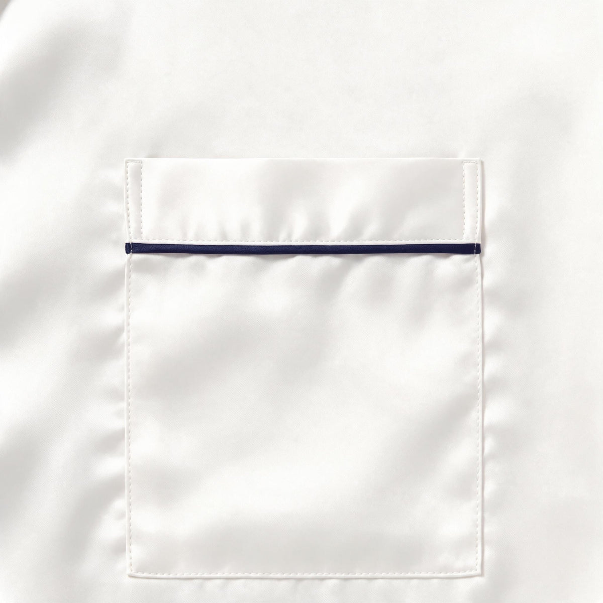 Grace Short Pyjama Set - White with Navy