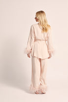 Emilie Tencel Detachable Feather personalised pyjamas in white