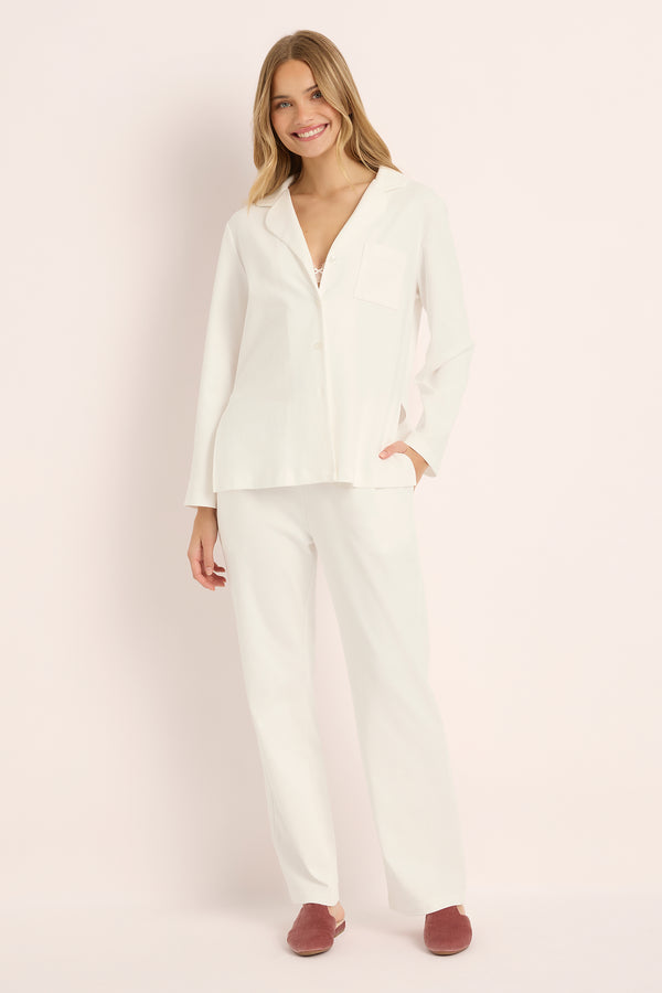 100% Cotton Pyjama - White
