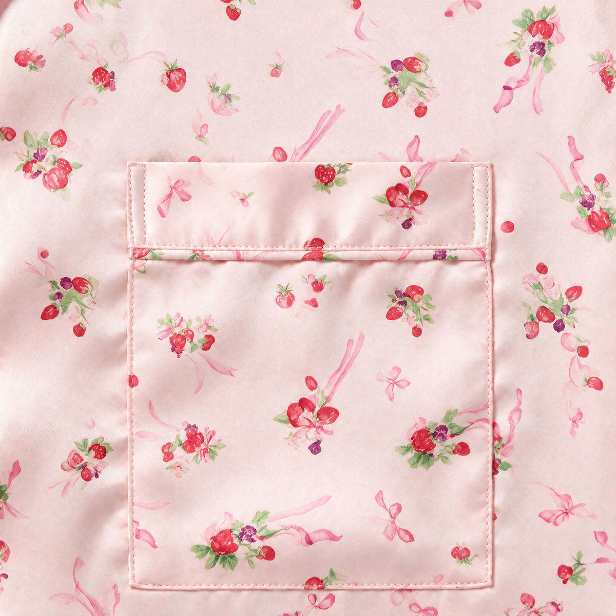 Sweet Berry & Bows Womens Pyjama  - Blush