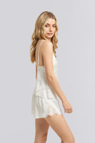 Sian Luxury Satin Lace Cami Set  White | Homebodii