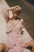 Persphone Luxury Womens Chiffon Robe  Dusty Rose | Homebodii