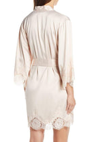 Olivia Luxury Satin Personalised Womens Robe Blush | Homebodii