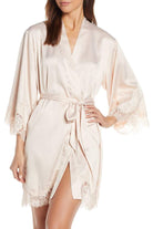 Olivia Luxury Satin Personalised Womens Robe Blush | Homebodii