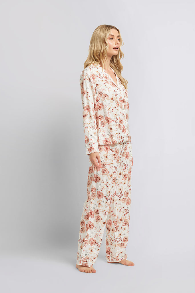 Kelly Smith Viscose Exclusive Print Long Pyjama Set | Homebodii