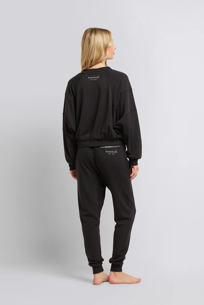 Homebodii Womens Signature Jumper  Black | Homebodii