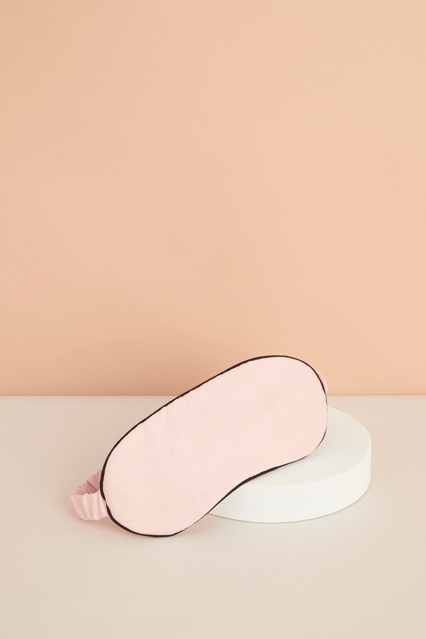 Eva Tencel™  Eye Mask  Blush With Black Piping | Homebodii