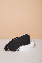 Eva Tencel™ Eye Mask  Black With White Piping | Homebodii