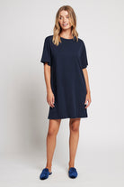 Homebodii Oversized Tencel™ Womens Sleep TShirt  Navy | Homebodii