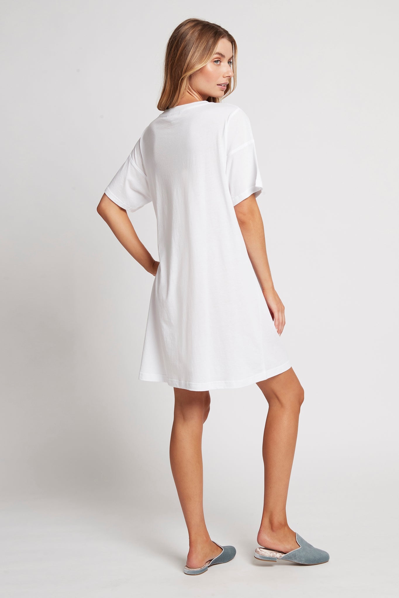 Homebodii Oversized Tencel™ Womens Sleep TShirt  White | Homebodii