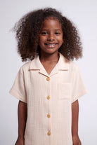 Piper Bubble Cotton Personalised Childrens Short Pyjama Set  Blush | Homebodii