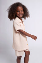 Piper Bubble Cotton Personalised Childrens Short Pyjama Set  Blush | Homebodii