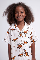 Mojo Horse Childrens Viscose Personalised Short Pyjama Set | Homebodii
