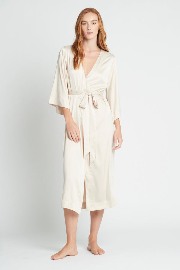 Jasmine Long Robe - Champagne *Final Sale*