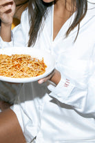 Toni Long Sleeve Satin Personalised Womens Pyjamas  White | Homebodii