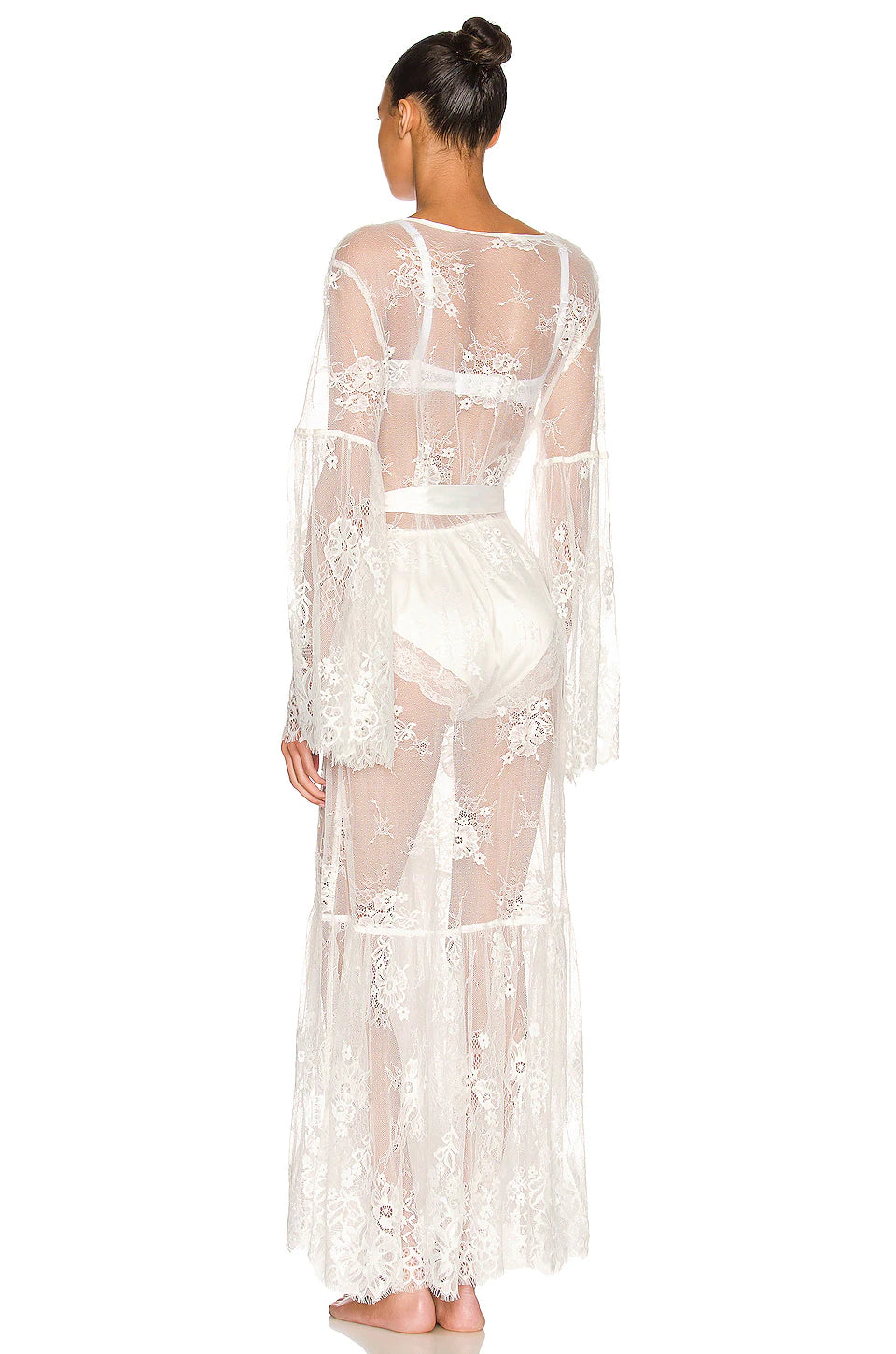 Georgina Long Lace Bridal Robe | Homebodii